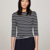 Tommy Women Tommy Hilfiger - New Cody Slim Boat Neck T-Shirt | Tops