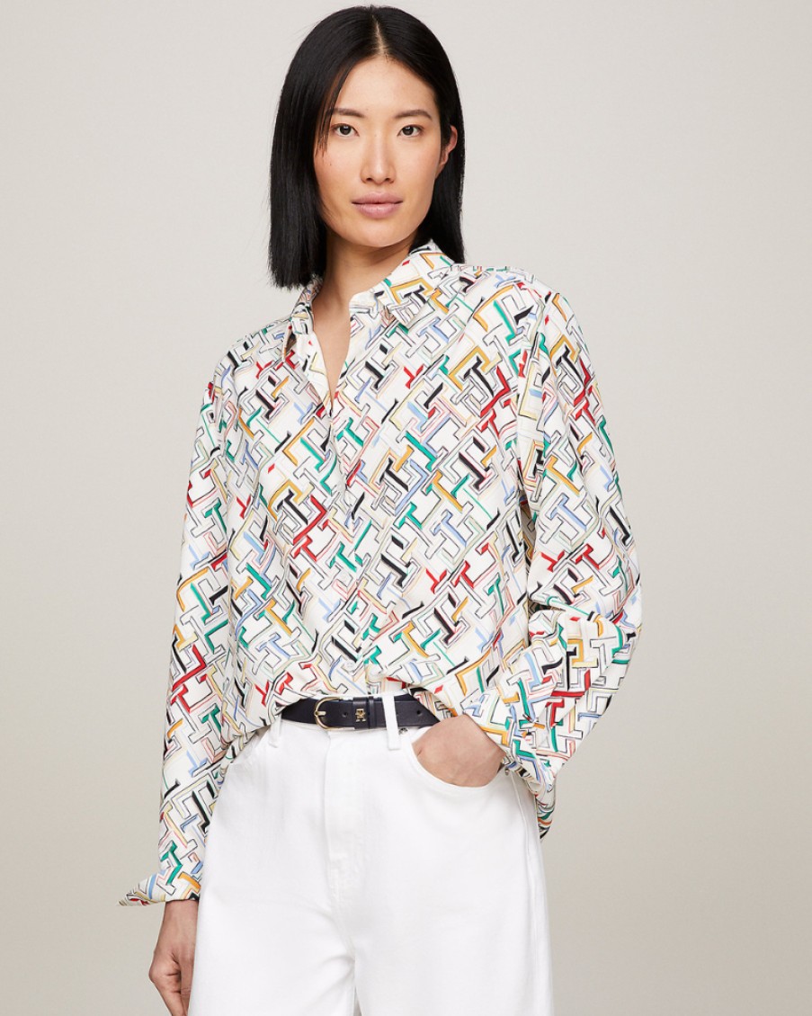 Tommy Women Tommy Hilfiger - Fluid Relaxed Shirt | Tops