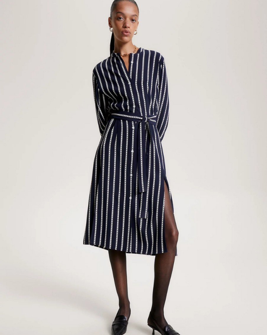 Tommy Women Tommy Hilfiger - Argyle Stripe Midi Shirt Dress | Dresses