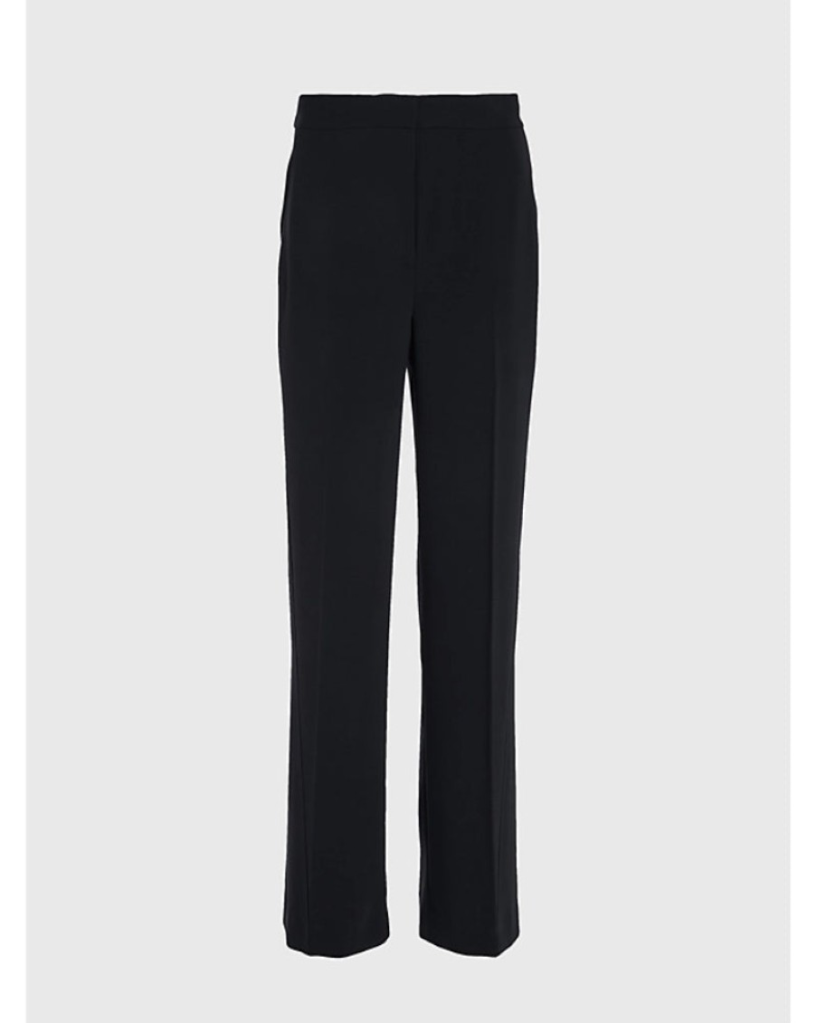 Ck Women Calvin Klein - Structure Twill Wide Leg Trousers | Trousers