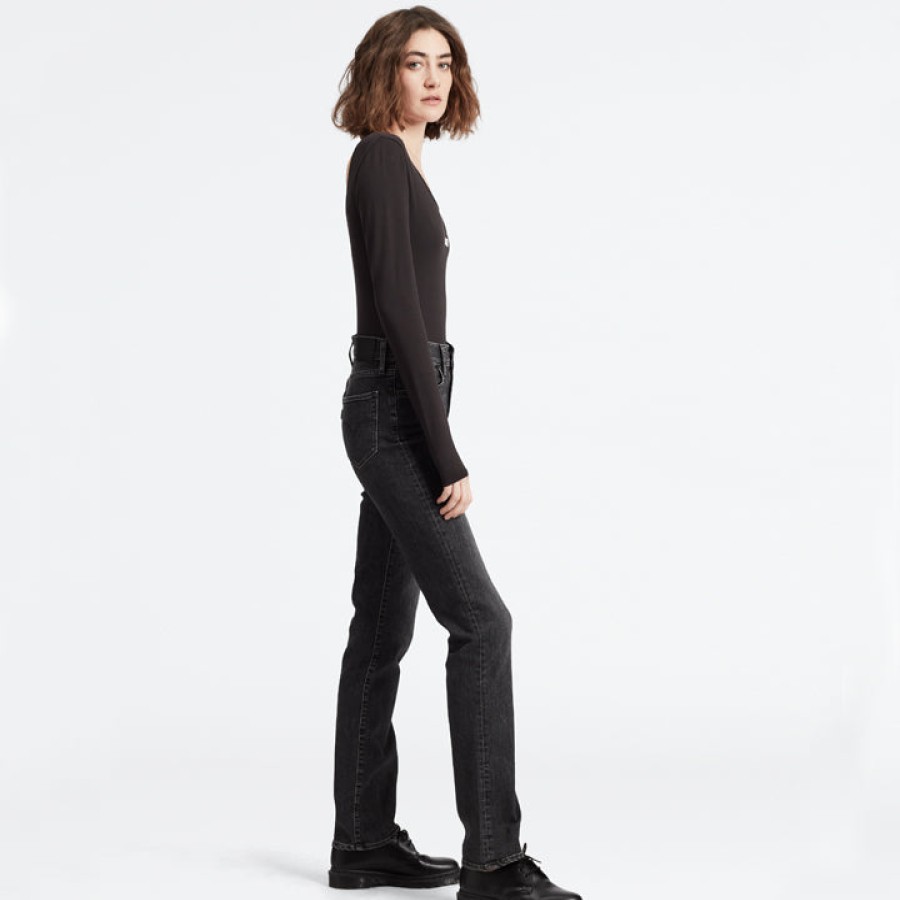 Levis Levis 724 High Rise Straight Black/32 | Jeans