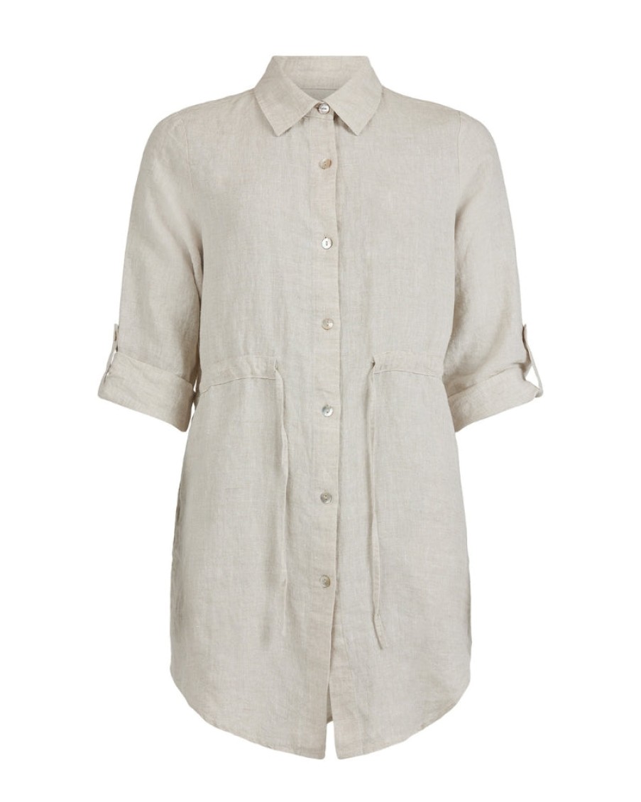 Sunday Sunday - Long Linen Shirt | Tops