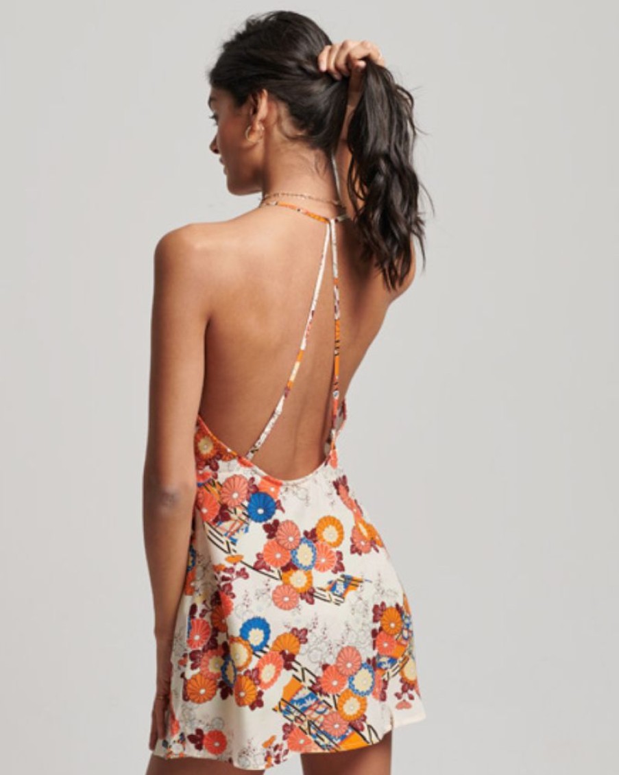 Superdry Superdry - Vintage Mini Slip Halter Dress | Dresses