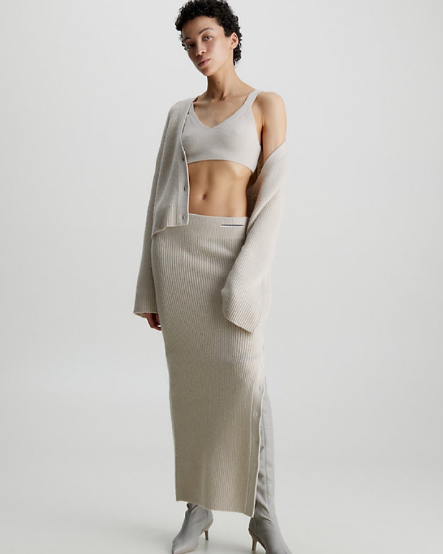 Ck Women Calvin Klein - Recycled Wool Maxi Skirt | Skirts