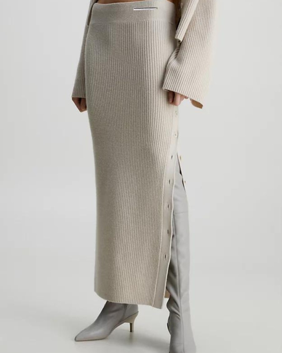 Ck Women Calvin Klein - Recycled Wool Maxi Skirt | Skirts