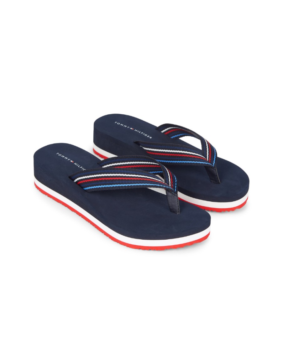 Tommy Foot Tommy Hilfiger - Wedge Stripe Beach Sandal | Sandals