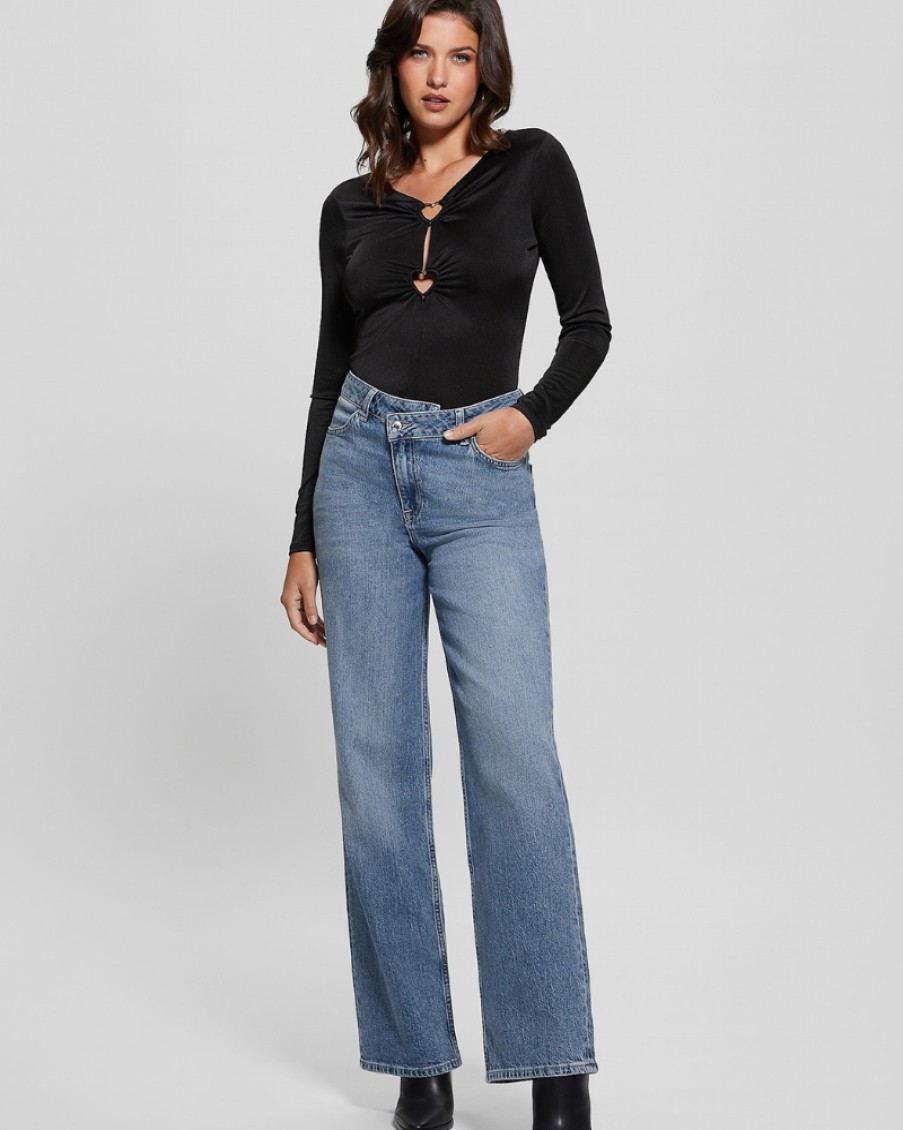 Guess Jeans Guess - Long Sleeve Allura Bodysuit | Tops