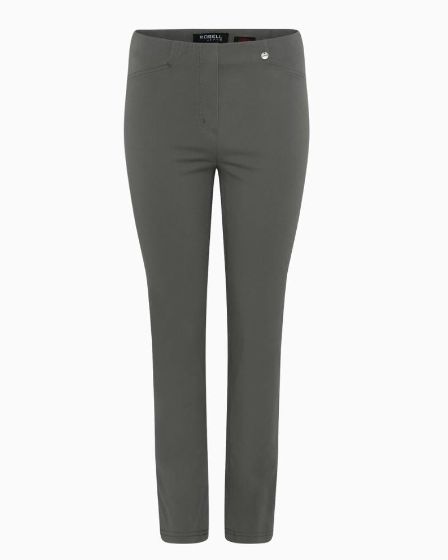 Robell Robell - Rose Cotton Trousers Khaki | Trousers