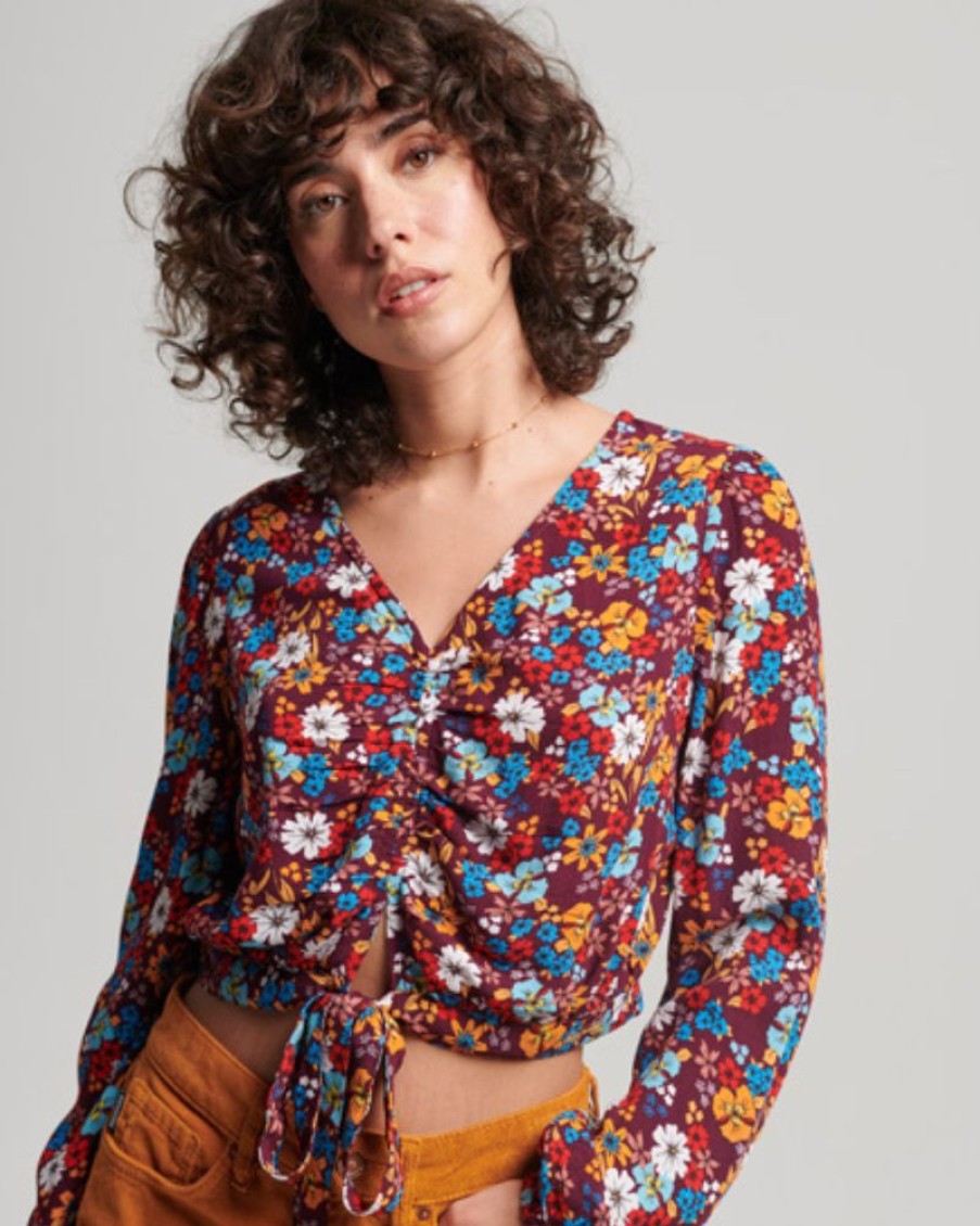 Superdry Superdry - Vintage Tie Front Top | Shirts & Blouses