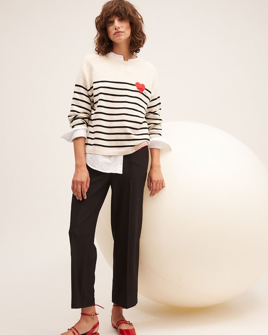 Oui Oui - Stripe Jumper | Knitwear