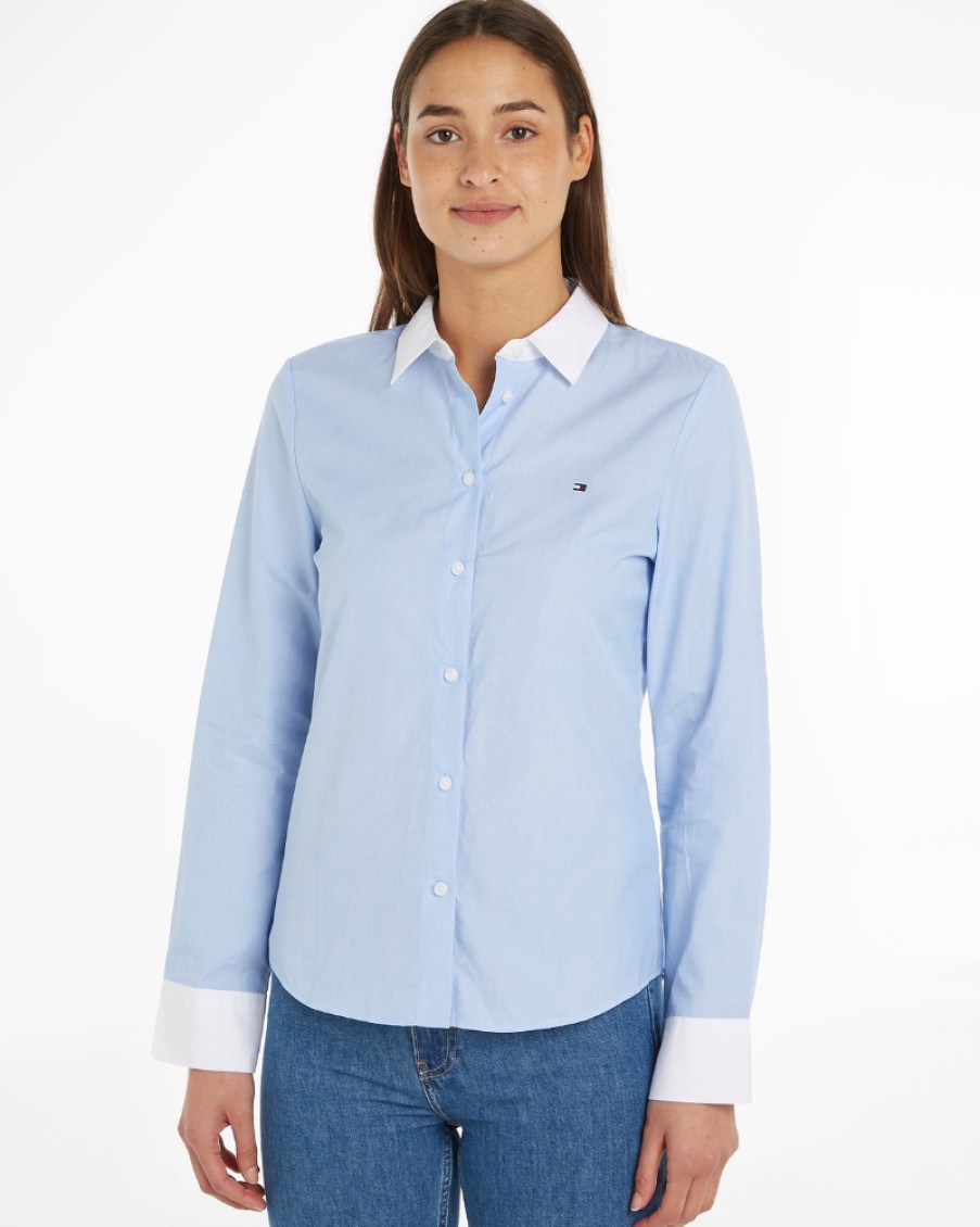 Tommy Women Tommy Hilfiger - Fill A Fill Regular Shirt | Tops