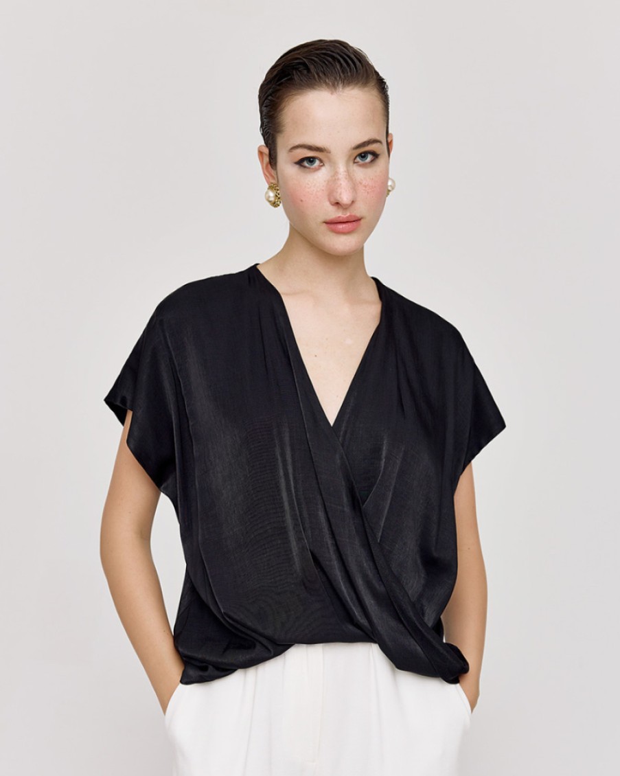 Access Access - Wrap Draped Blouse | Shirts & Blouses