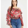 Guess Jeans Guess Jeans - Ls Iggy Ruffle Top | Shirts & Blouses