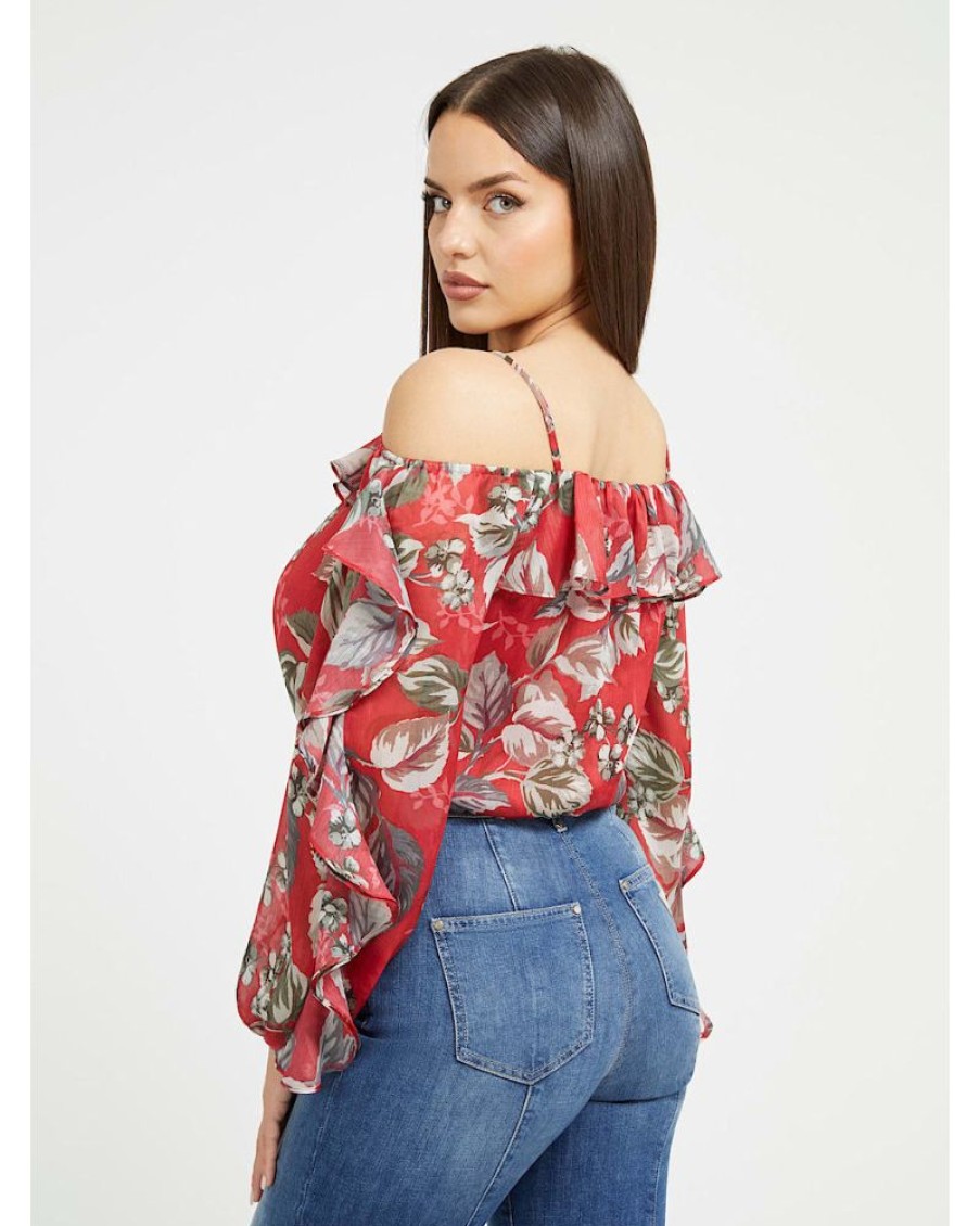 Guess Jeans Guess Jeans - Ls Iggy Ruffle Top | Shirts & Blouses