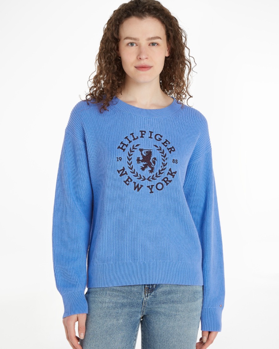 Tommy Women Tommy Hilfiger - Crest Graphic C-Neck Sweater | Sweatshirts & Hoodies