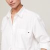 Tommy Women Tommy Hilfiger - Solid Cotton Easy Fit Shirt | Shirts & Blouses