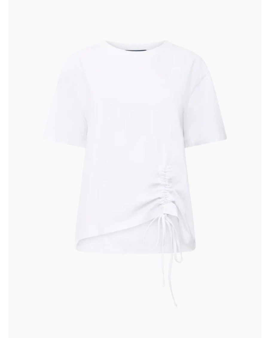 French Connection French Connection - Rallie Cotton Rouched T-Shirt | Tops