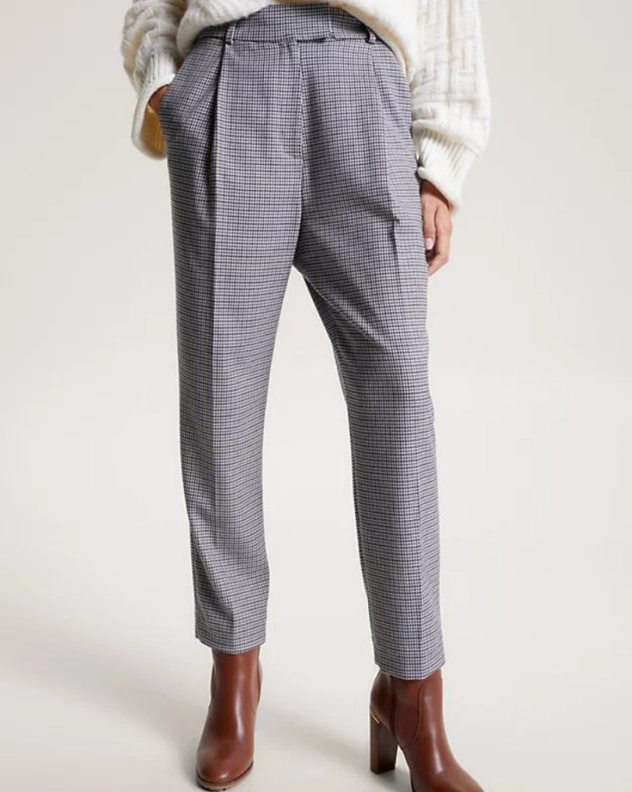 Tommy Women Tommy Hilfiger - Relaxed Tapered Check Pant | Trousers