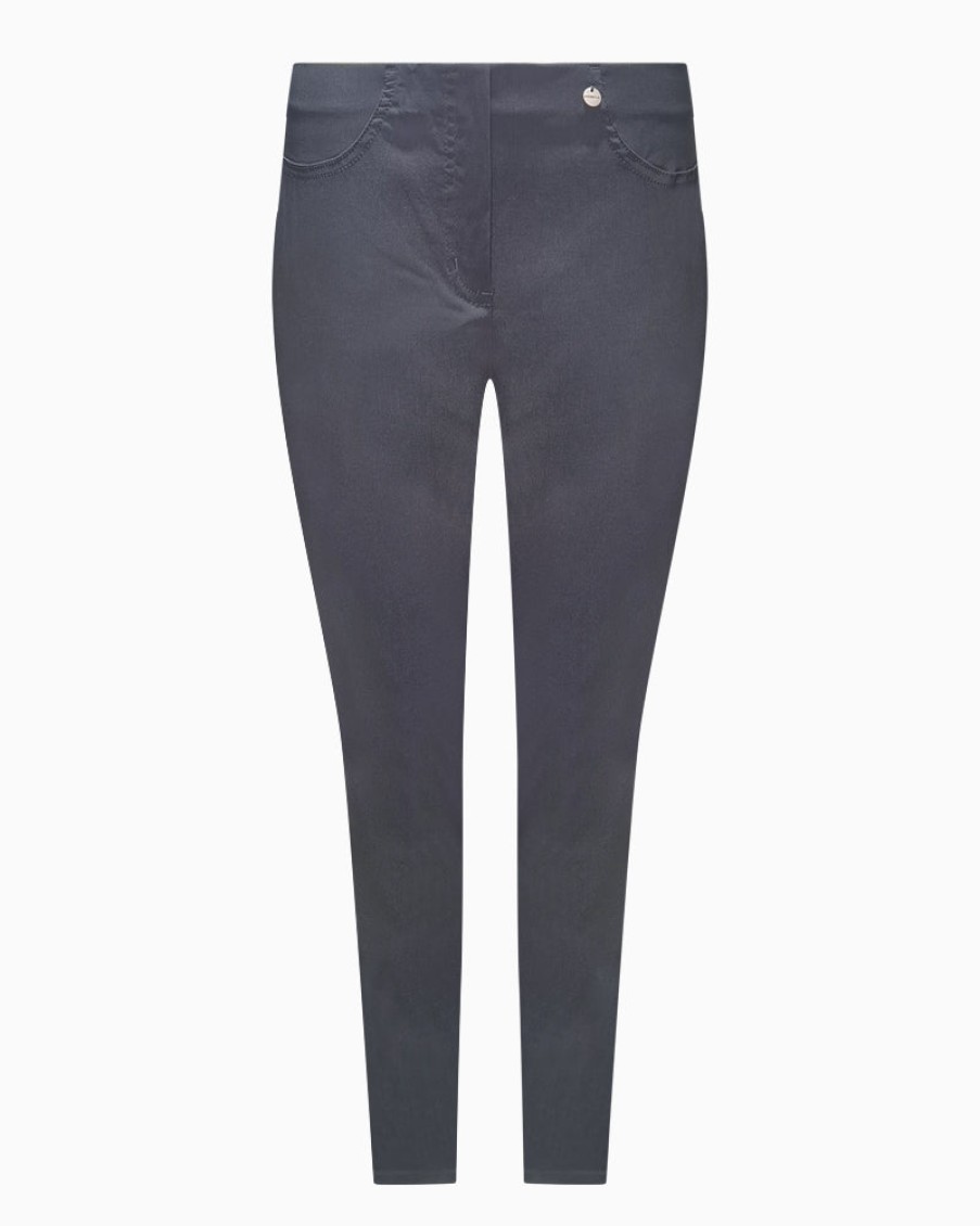 Robell Robell - Bella Full Length Trousers Dark Grey | Trousers