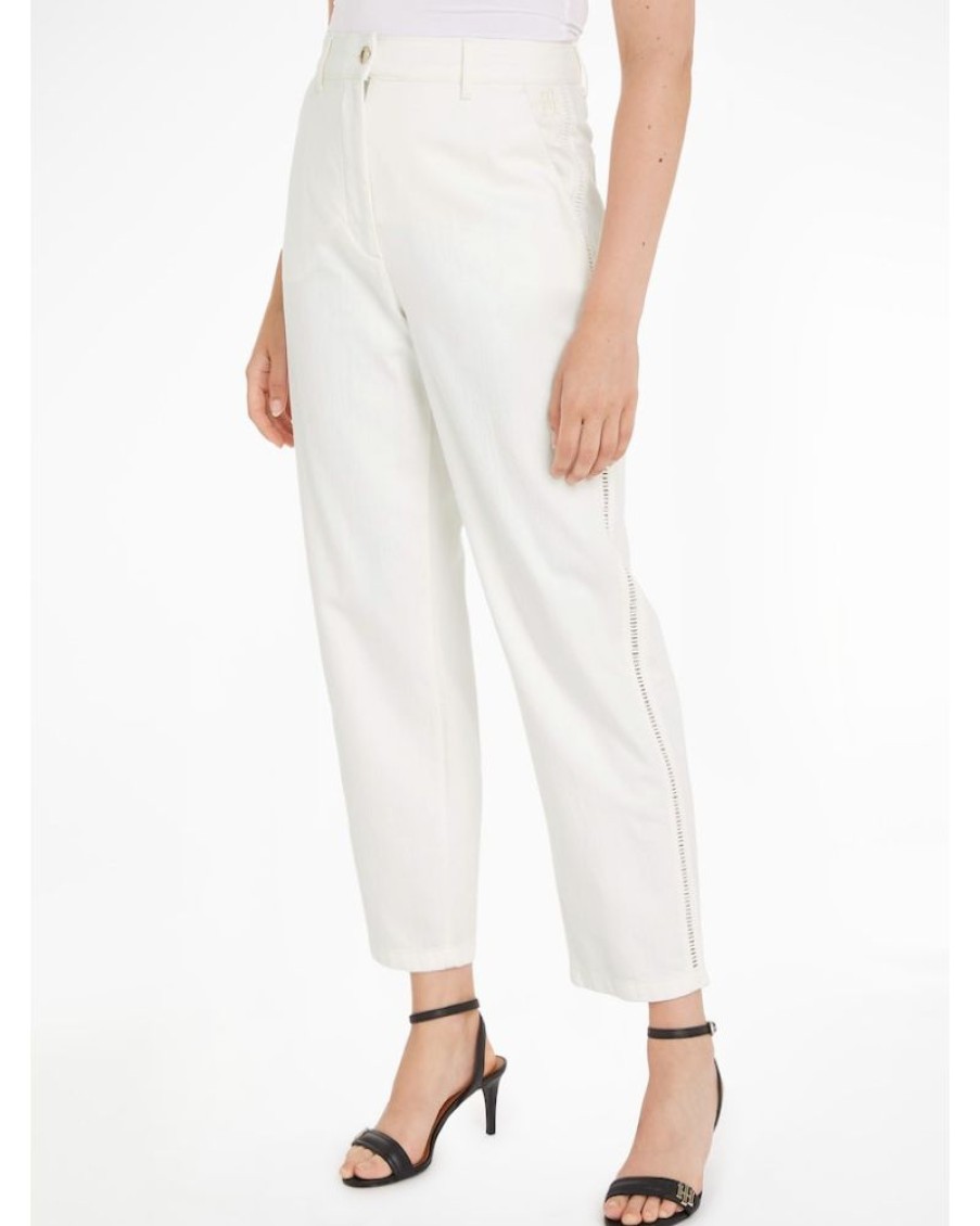 Tommy Women Tommy Hilfiger - Boyfit Coastal Co Blend Pant | Trousers