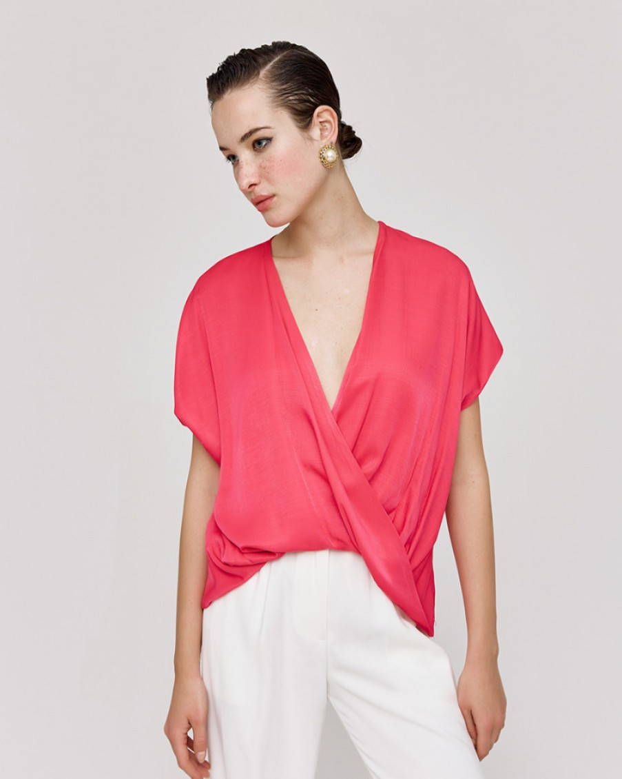 Access Access - Wrap Draped Blouse | Tops