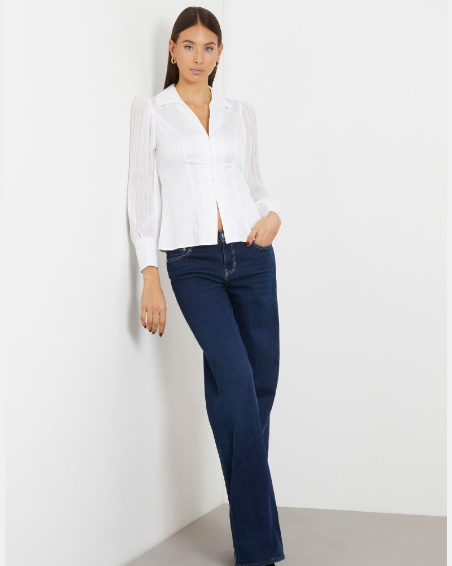 Guess Jeans Guess - Amara Pleated Sleeves Top | Shirts & Blouses