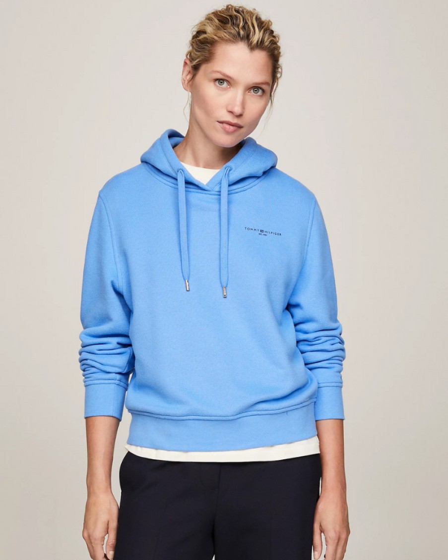 Tommy Women Tommy Hilfiger - Mini Corp Logo Hoodie | Tops