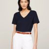 Tommy Women Tommy Hilfiger - Modern Regular V-Neck T-Shirt | Tops