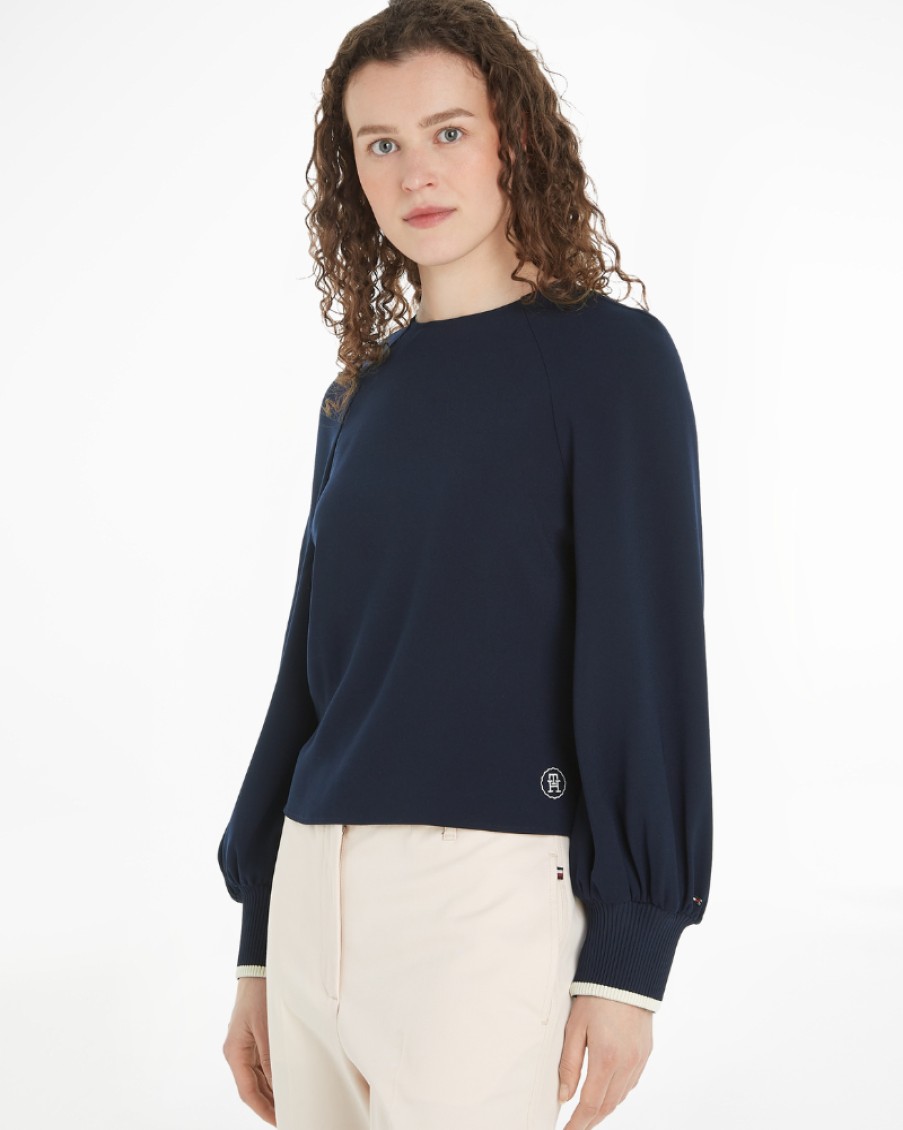 Tommy Women Tommy Hilfiger - Rib Cuff Blouse | Shirts & Blouses