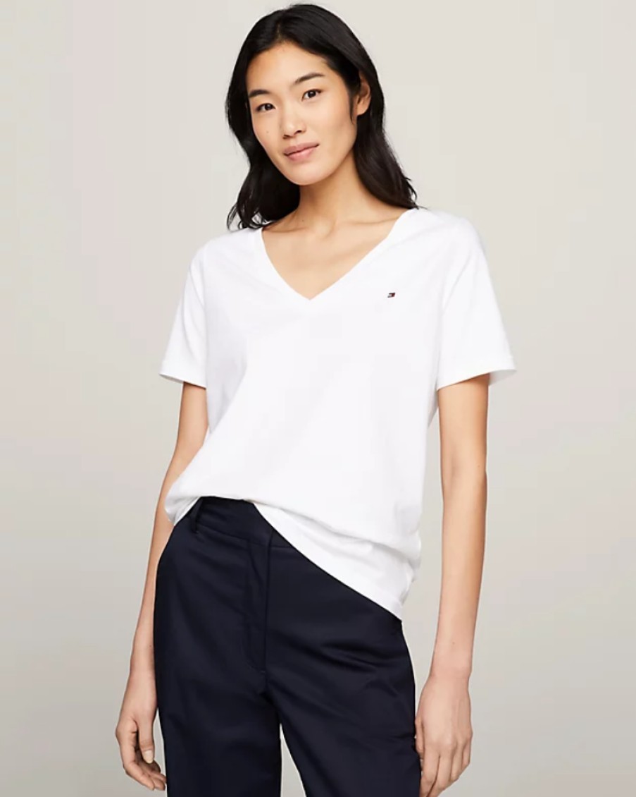 Tommy Women Tommy Hilfiger - Modern Regular V-Neck T-Shirt | T- Shirts