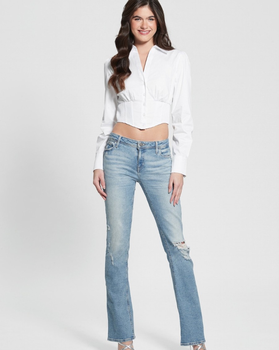 Guess Jeans Guess - Long Sleeve Oliva Corset Shirt | Shirts & Blouses