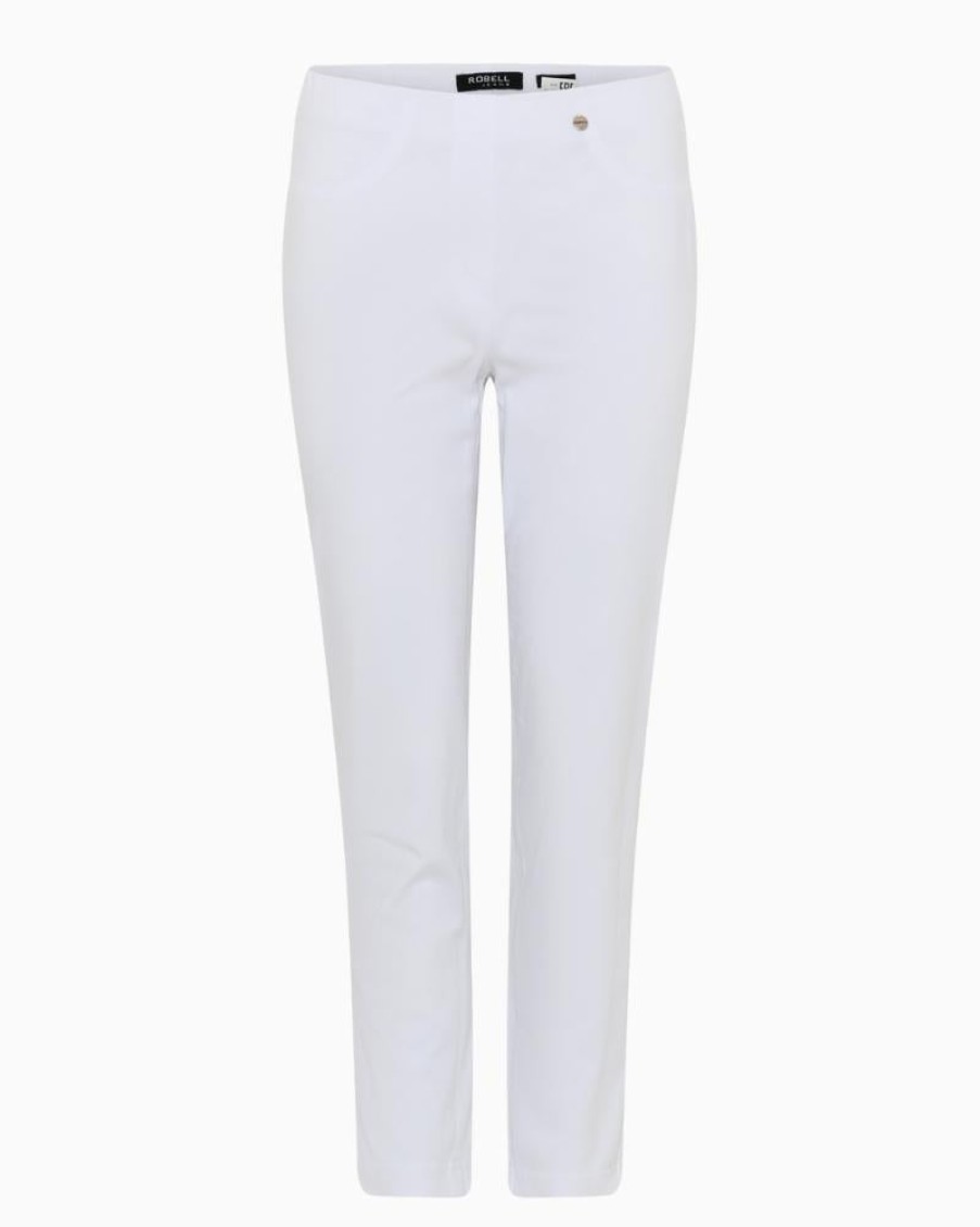 Robell Robell - Cotton Bella Trouser White | Trousers