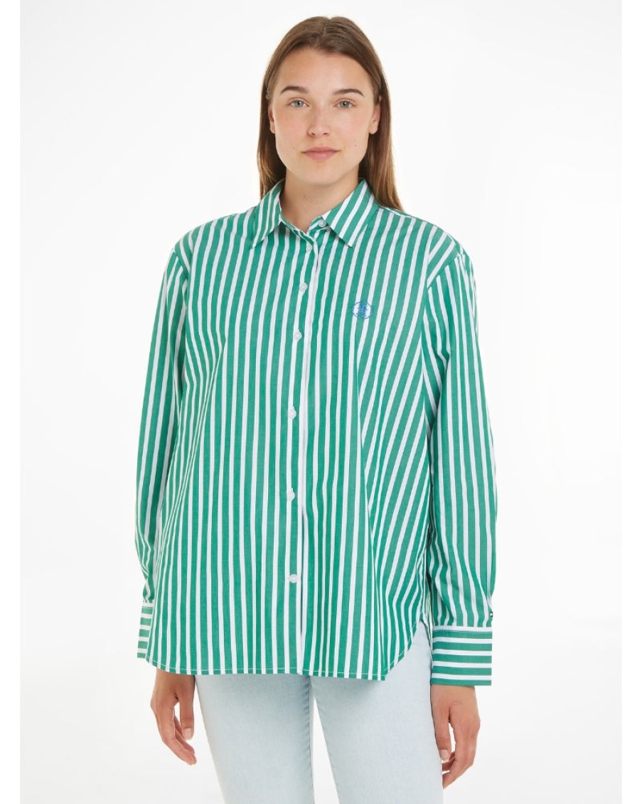 Tommy Women Tommy Hilfiger - Easy Fit Long Sleeve Shirt | Tops