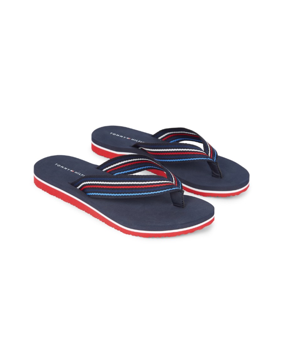 Tommy Foot Tommy Hilfiger - Th Stripe Beach Sandal | Sandals