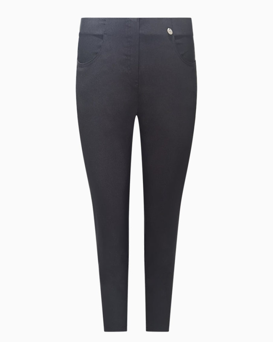 Robell Robell - Bella Slim Fit With Pockets Black | Trousers