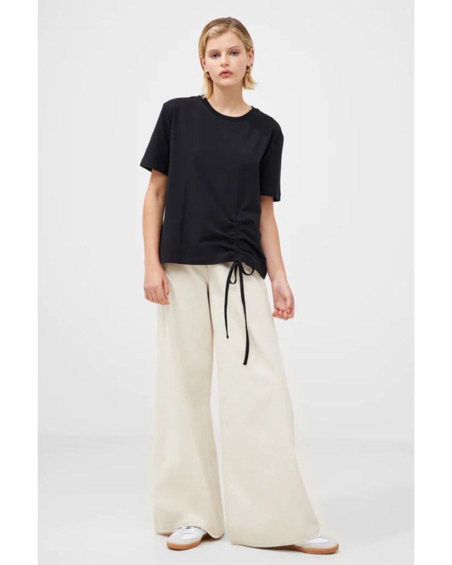 French Connection French Connection - Rallie Cotton Rouched T-Shirt | Tops