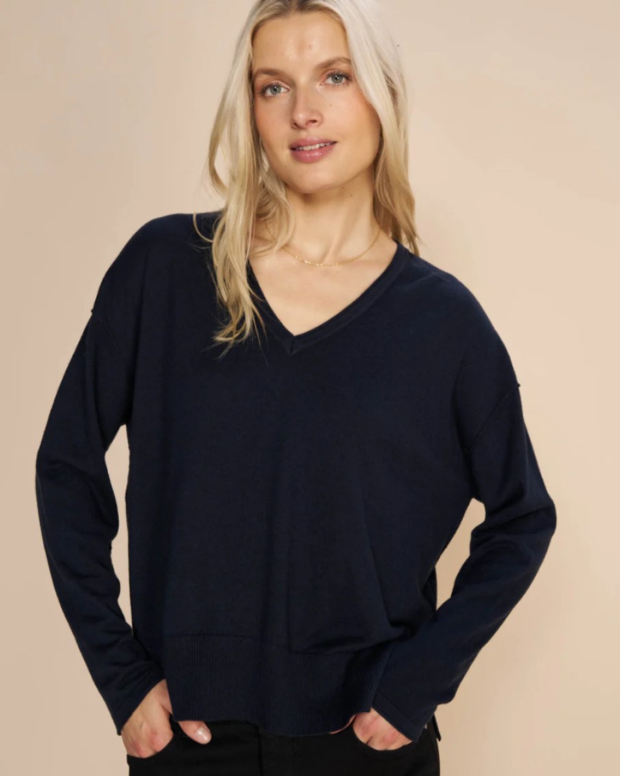 Mos Mosh Mos Mosh - Tani V-Neck Knit Top | Knitwear