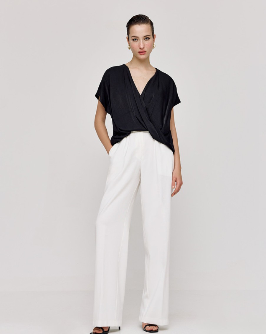 Access Access - Wrap Draped Blouse | Tops