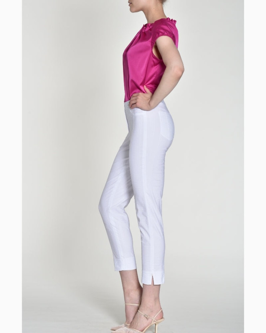 Robell Robell - Bella Seersucker Trousers White | Shorts