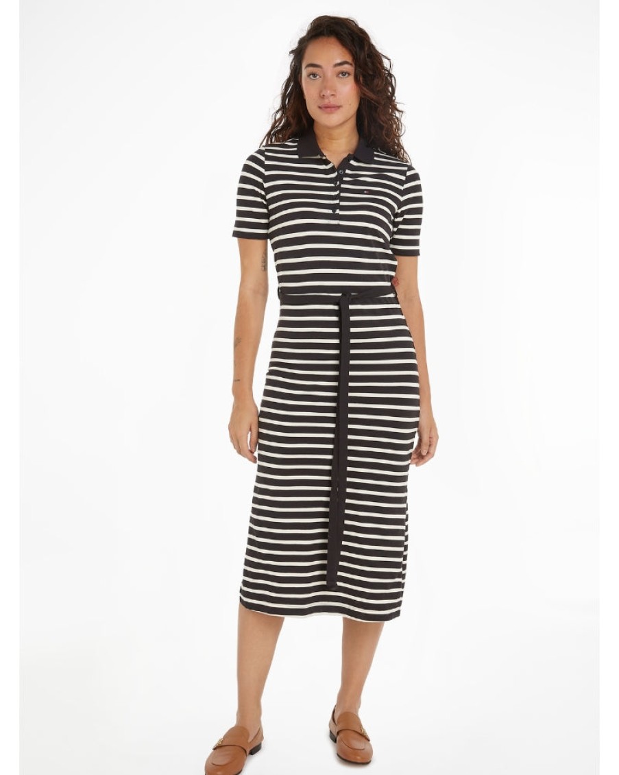 Tommy Women Tommy Hilfiger - Breton Midi Polo Dress | Dresses