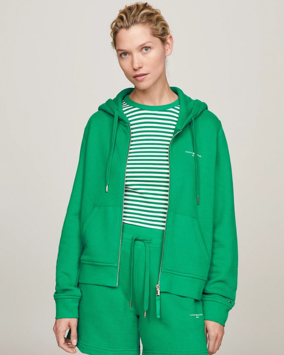 Tommy Women Tommy Hilfiger - Mini Corp Zip Hoodie | Tops