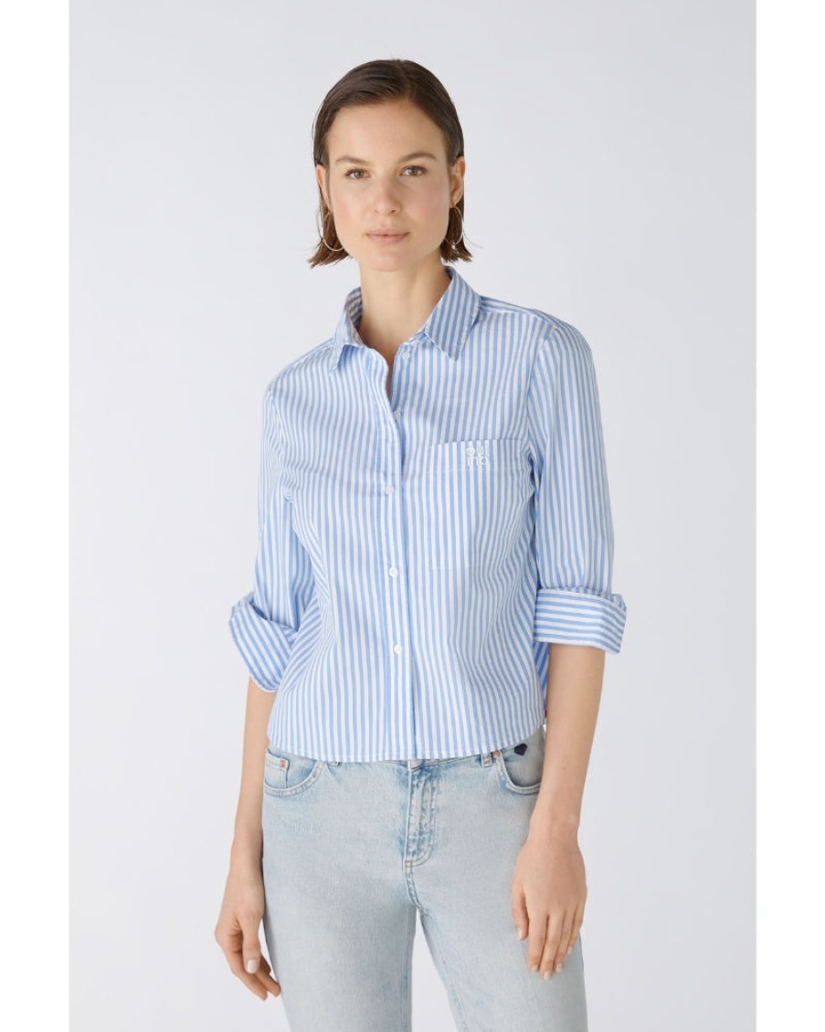 Oui Oui - Stripe Crop Shirt | Shirts & Blouses